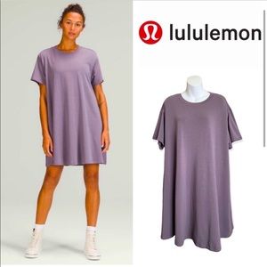 LULULEMON : All yours tee shirt dress lavender dusk NWT